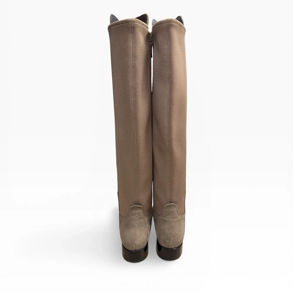 Cole Haan Grand Ambition Huntington OTK Suede Boots Walnut US 7.5 Stretch